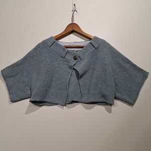 Moth Anthropologie Sweater Cape Womens Small Blue